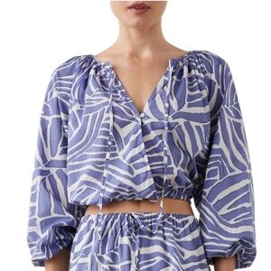 Rails Katia Cropped Top In Island Waves Blue (XL)